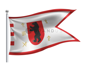Žemaitijos vėliava su runomis (meška be antkaklio)