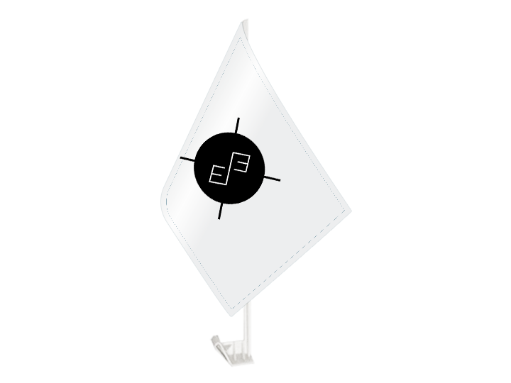 Individualaus dizaino automobilinė vėliavėlė