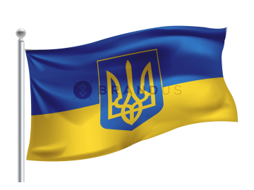 Ukrainos vėliava su herbu
